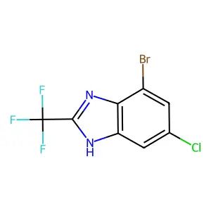 Compound C8H3BrClF3N2 structure