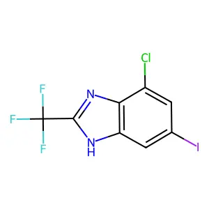4-chloro-6-iodo-2-(trifluoromethyl)-1H-benzimidazole structure