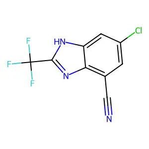6-chloro-2-(trifluoromethyl)-1H-benzimidazole-4-carbonitrile structure