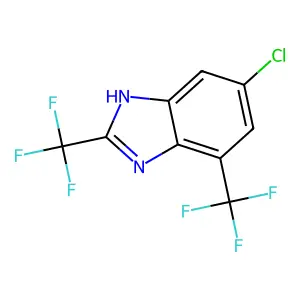 Compound C9H3ClF6N2 structure