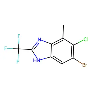 Compound C9H5BrClF3N2 structure