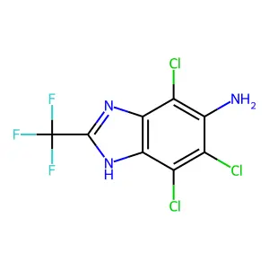 Compound C8H3Cl3F3N3 structure