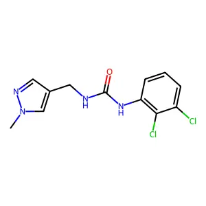 1-(2,3-dichlorophenyl)-3-[(1-methylpyrazol-4-yl)methyl]urea structure