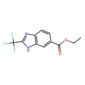 ethyl 2-(trifluoromethyl)-3H-benzimidazole-5-carboxylate structure