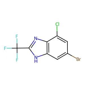 Compound C8H3BrClF3N2 structure
