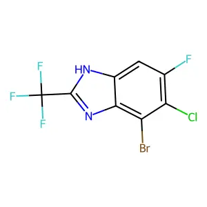 Compound C8H2BrClF4N2 structure