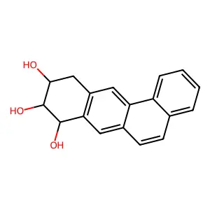 Benz[a]anthracene-8,9,10-triol, 8,9,10,11-tetrahydro- structure