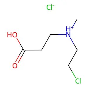 2-carboxyethyl-(2-chloroethyl)-methylazanium chloride structure