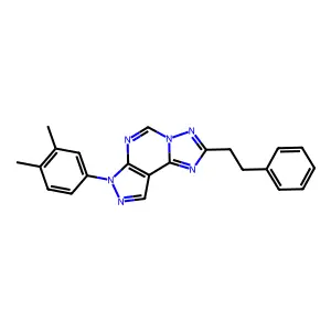10-(3,4-dimethylphenyl)-4-(2-phenylethyl)-3,5,6,8,10,11-hexazatricyclo[7.3.0.02,6]dodeca-1(9),2,4,7,11-pentaene structure