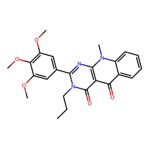 10-methyl-3-propyl-2-(3,4,5-trimethoxyphenyl)pyrimido[4,5-b]quinoline-4,5-dione structure
