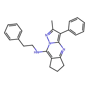 11-methyl-10-phenyl-N-(2-phenylethyl)-1,8,12-triazatricyclo[7.3.0.03,7]dodeca-2,7,9,11-tetraen-2-amine structure