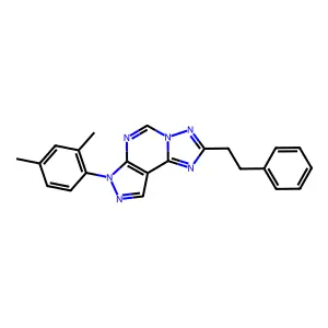 10-(2,4-dimethylphenyl)-4-(2-phenylethyl)-3,5,6,8,10,11-hexazatricyclo[7.3.0.02,6]dodeca-1(9),2,4,7,11-pentaene structure