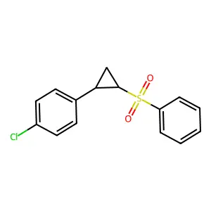 1-[2-(benzenesulfonyl)cyclopropyl]-4-chlorobenzene structure