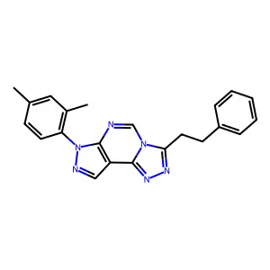 10-(2,4-dimethylphenyl)-5-(2-phenylethyl)-3,4,6,8,10,11-hexazatricyclo[7.3.0.02,6]dodeca-1(9),2,4,7,11-pentaene structure