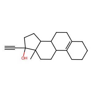 (8R,9S,13S,14S,17R)-17-ethynyl-13-methyl-2,3,4,6,7,8,9,11,12,14,15,16-dodecahydro-1H-cyclopenta[a]phenanthren-17-ol structure