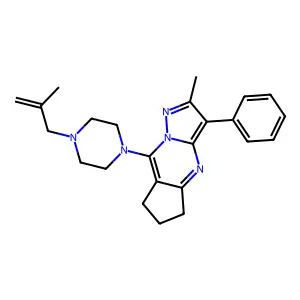 11-methyl-2-[4-(2-methylprop-2-enyl)piperazin-1-yl]-10-phenyl-1,8,12-triazatricyclo[7.3.0.03,7]dodeca-2,7,9,11-tetraene structure