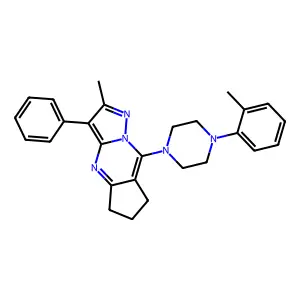 11-methyl-2-[4-(2-methylphenyl)piperazin-1-yl]-10-phenyl-1,8,12-triazatricyclo[7.3.0.03,7]dodeca-2,7,9,11-tetraene structure
