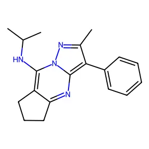 11-methyl-10-phenyl-N-propan-2-yl-1,8,12-triazatricyclo[7.3.0.03,7]dodeca-2,7,9,11-tetraen-2-amine structure