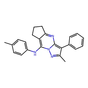 11-methyl-N-(4-methylphenyl)-10-phenyl-1,8,12-triazatricyclo[7.3.0.03,7]dodeca-2,7,9,11-tetraen-2-amine structure