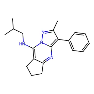 11-methyl-N-(2-methylpropyl)-10-phenyl-1,8,12-triazatricyclo[7.3.0.03,7]dodeca-2,7,9,11-tetraen-2-amine structure