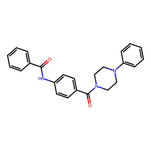 N-[4-(4-phenylpiperazine-1-carbonyl)phenyl]benzamide structure