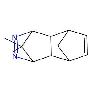 12,12-dimethyl-4,5-diazatetracyclo[6.2.1.13,6.02,7]dodeca-4,9-diene structure