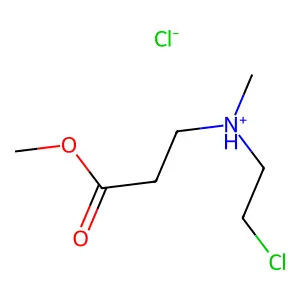 2-chloroethyl-(3-methoxy-3-oxopropyl)-methylazanium chloride structure
