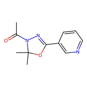 1-(2,2-dimethyl-5-pyridin-3-yl-1,3,4-oxadiazol-3-yl)ethanone structure