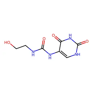 1-(2,4-dioxo-1H-pyrimidin-5-yl)-3-(2-hydroxyethyl)urea structure