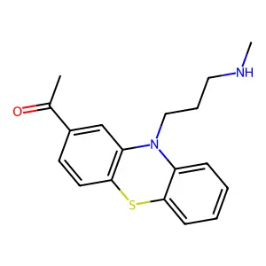 1-[10-[3-(methylamino)propyl]phenothiazin-2-yl]ethanone structure