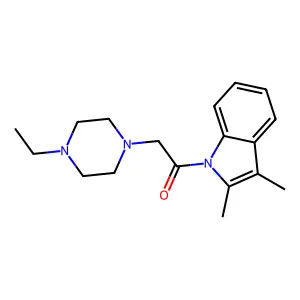 1-(2,3-dimethyl-1H-indol-1-yl)-2-(4-ethylpiperazin-1-yl)ethanone structure