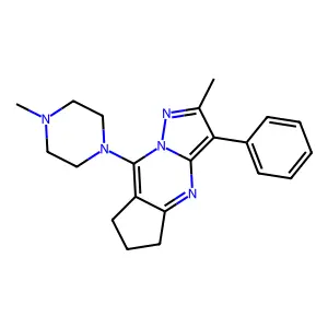11-methyl-2-(4-methylpiperazin-1-yl)-10-phenyl-1,8,12-triazatricyclo[7.3.0.03,7]dodeca-2,7,9,11-tetraene structure