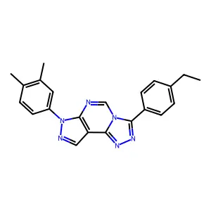10-(3,4-dimethylphenyl)-5-(4-ethylphenyl)-3,4,6,8,10,11-hexazatricyclo[7.3.0.02,6]dodeca-1(9),2,4,7,11-pentaene structure