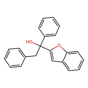 1-(1-benzofuran-2-yl)-1,2-diphenylethanol structure