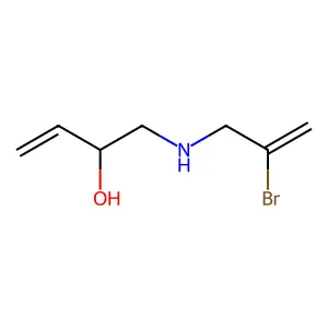 1-(2-bromoprop-2-enylamino)but-3-en-2-ol structure