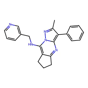 11-methyl-10-phenyl-N-(pyridin-3-ylmethyl)-1,8,12-triazatricyclo[7.3.0.03,7]dodeca-2,7,9,11-tetraen-2-amine structure
