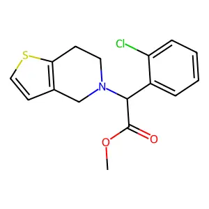 methyl 2-(2-chlorophenyl)-2-(6,7-dihydro-4H-thieno[3,2-c]pyridin-5-yl)acetate structure