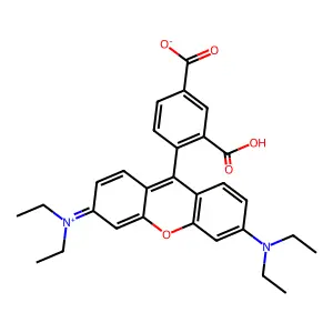 3-carboxy-4-[3-(diethylamino)-6-diethylazaniumylidenexanthen-9-yl]benzoate structure