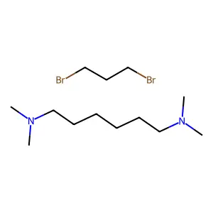 1,3-dibromopropane;N,N,N',N'-tetramethylhexane-1,6-diamine structure
