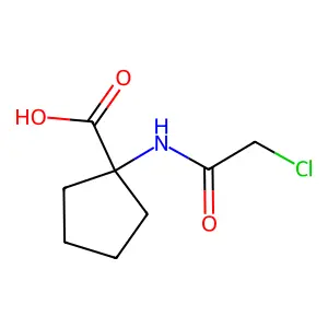1-[(2-chloroacetyl)amino]cyclopentane-1-carboxylic acid structure