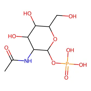 [3-acetamido-4,5-dihydroxy-6-(hydroxymethyl)oxan-2-yl] dihydrogen phosphate structure