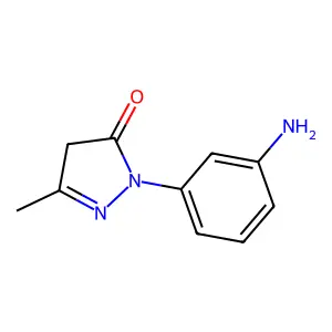 1-(3-Aminophenyl)-3-methyl-1H-pyrazol-5(4H)-one structure