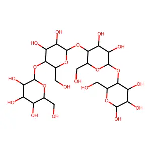 Amylotetraose Fujioligo 450 alpha-1,4-Tetraglucose structure
