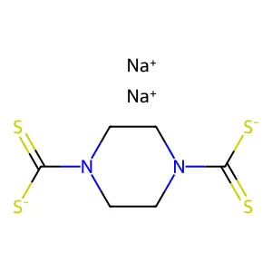 Disodium 1,4-piperazinedicarbodithioate structure