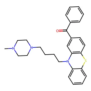 [10-[4-(4-methylpiperazin-1-yl)butyl]phenothiazin-2-yl]-phenylmethanone structure