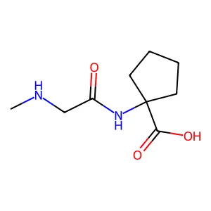 1-[[2-(methylamino)acetyl]amino]cyclopentane-1-carboxylic acid structure