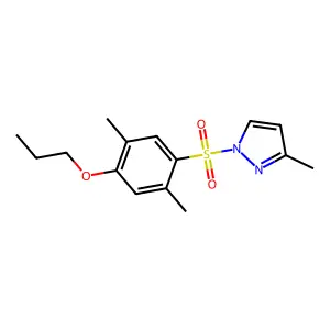 1-(2,5-dimethyl-4-propoxyphenyl)sulfonyl-3-methylpyrazole structure