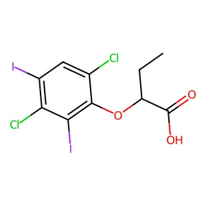 Compound C10H8Cl2I2O3 structure