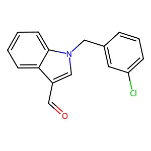 1-(3-chlorobenzyl)-1H-indole-3-carbaldehyde structure