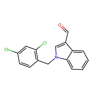 1-(2,4-dichlorobenzyl)-1H-indole-3-carbaldehyde structure